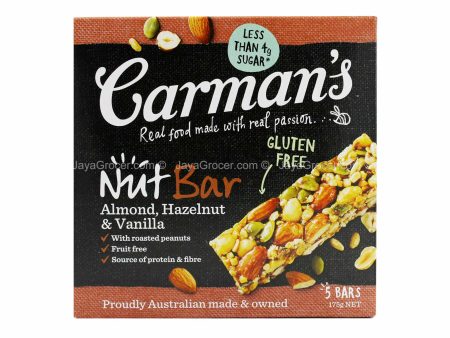 Carman Almond, Hazelnut And Vanilla Nut Bar 175g on Sale