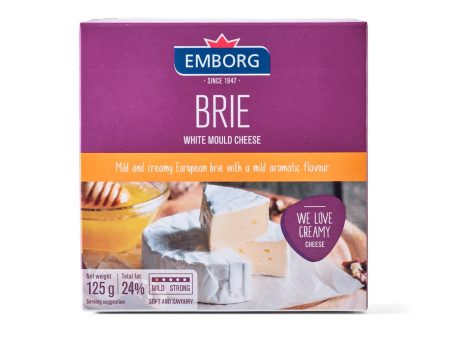 Emborg Brie White Mould Cheese 125g Online