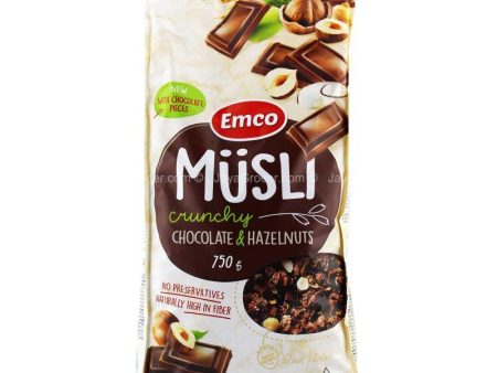 Emco Crunchy Chocolate & Hazelnuts Musli 750g For Discount