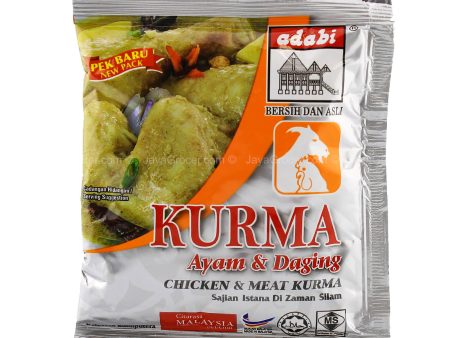 Adabi Serbuk Kurma Ayam dan Daging (Chicken and Meat Kurma Curry Powder) 24g For Discount