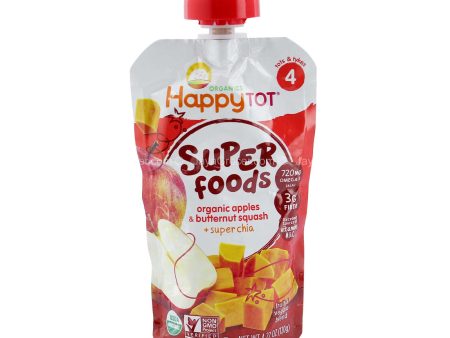 Happy Tot Super Foods Organic Apples, Butternut Squash & Super Chia 120g Hot on Sale