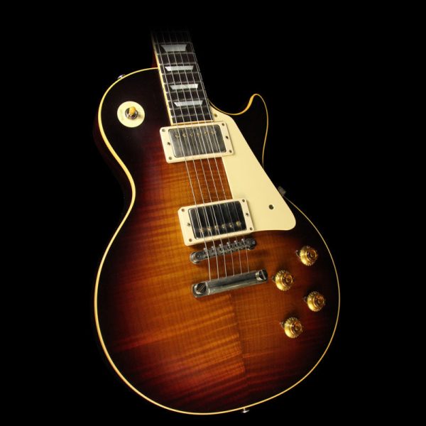 Gibson Custom Shop Music Zoo Exclusive Roasted Standard Historic 1958 Les Paul Electric Guitar Faded Tobacco Hot on Sale